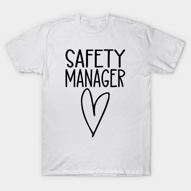 Safety Manager Heart T-Shirt by HaroonMHQ